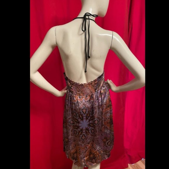 Alice and Trixie Paisley Print Silk Halher Mini Dress Size Small - Picture 4 of 7